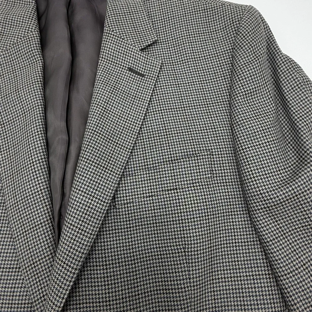 Lauren by Ralph Lauren Men's 40L Wool Silk Blend Slim Sport‎ Coat Houndstooth